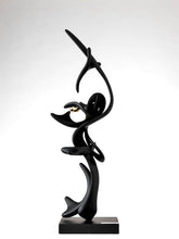 Load image into Gallery viewer, Black Kinetic Bronze &amp; patin sculpture &quot;Volo&quot; by Gianfranco Meggiato - BOCCARA ART Online Store