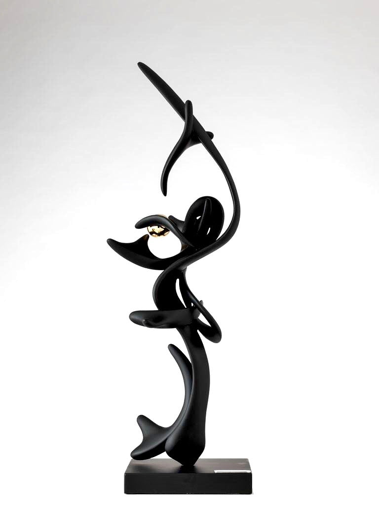 Black Kinetic Bronze & patin sculpture 