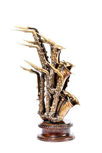 Bronze sculpture "Saxophones" by Fernandez Arman - BOCCARA ART Online Store