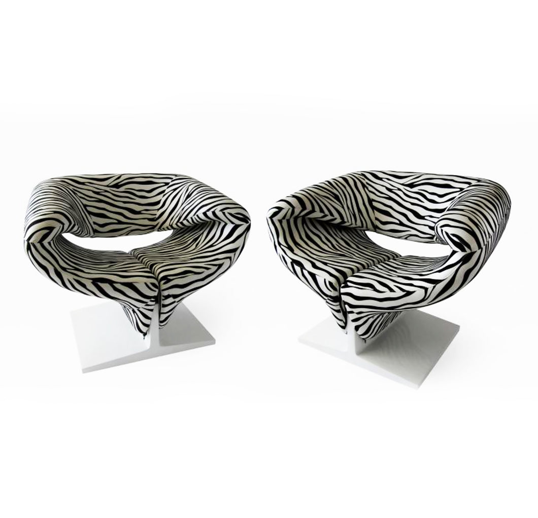 Pair of French Modern Original Pierre Paulin Ribbon Chairs for Artifort - BOCCARA ART Online Store