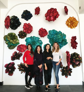 Amazing Colourful Wall Installation "Flower wall" hand-made by Korean Artist Cha Yun Sook for BOCCARA ART Galleries - BOCCARA ART Online Store