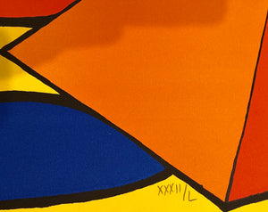 Original Hand Signed and Numbered Color Lithograph "Pinwheels and Pyramids" by Alexander Calder - BOCCARA ART Online Store