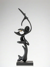 Load image into Gallery viewer, Black Kinetic Bronze &amp; patin sculpture &quot;Volo&quot; by Gianfranco Meggiato - BOCCARA ART Online Store