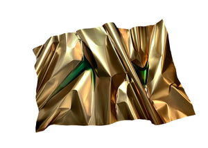 Golden & Emerald android aluminium "Untitled" Wall Sculpture, María Villalón for BOCCARA ART Galleries - BOCCARA ART Online Store