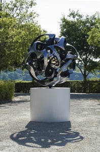 Monumental kinetic bronze sculpture "Sfera Antares" by Gianfranco Meggiato - BOCCARA ART Online Store