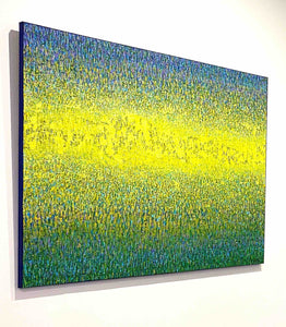 Korean Monochrome Oil and Resin on Canvas Painting "Spring Field" by Hyun Ae Kang - BOCCARA ART Online Store