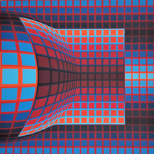 Load image into Gallery viewer, Hand signed and numbered Lithograph &quot;Optical Cube&quot; by Victor Vasarely - BOCCARA ART Online Store
