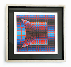 Hand signed and numbered Lithograph "Optical Cube" by Victor Vasarely - BOCCARA ART Online Store