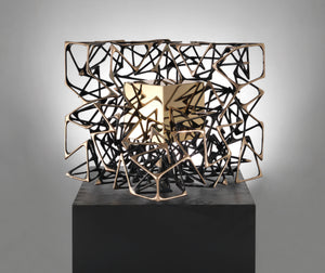 Monumental kinetic bronze sculpture "Cubo con Cubo" by Gianfranco Meggiato - BOCCARA ART Online Store