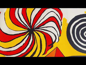 Original Hand Signed and Numbered Color Lithograph "Pinwheels and Pyramids" by Alexander Calder